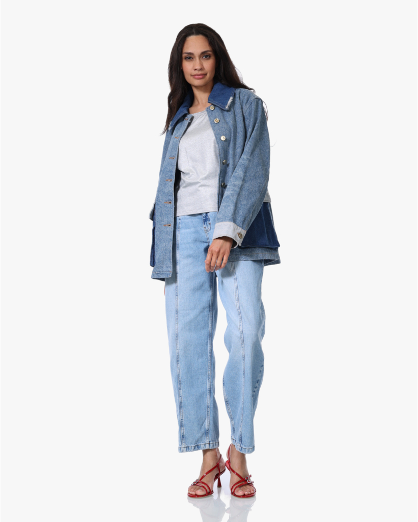 Soft Touch T-shirt met Glitter Gris Chin