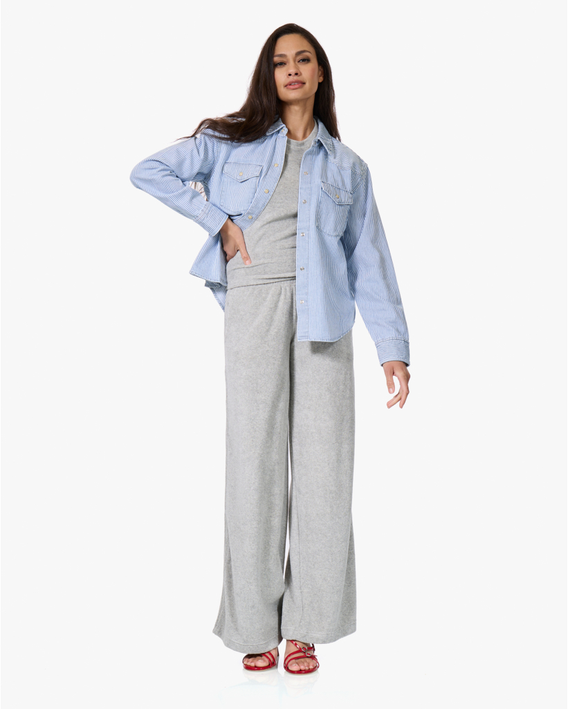 Byron Gestreepte Denim Blouse Railroad Blue