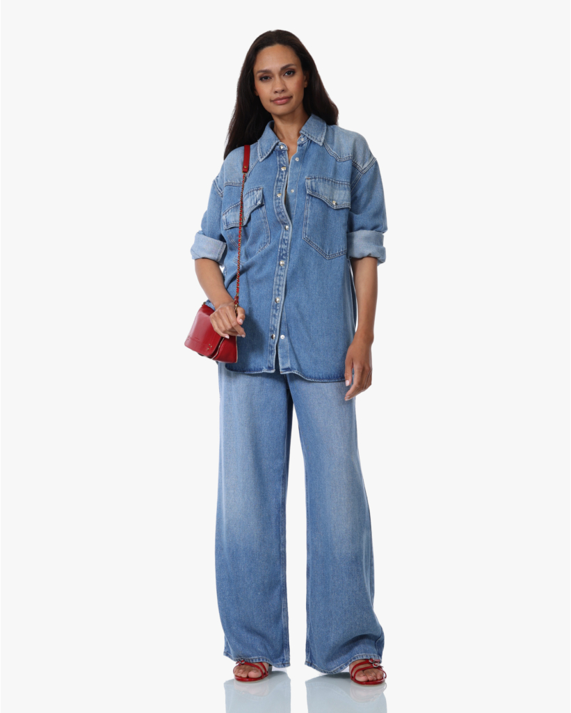 Drawstring Jeans Script