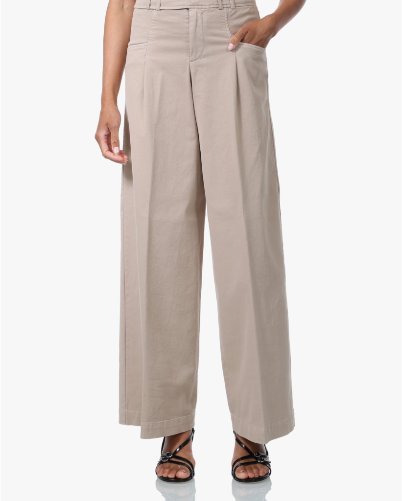 Wes Wijde Pantalon met Ceintuur Clay Beige
