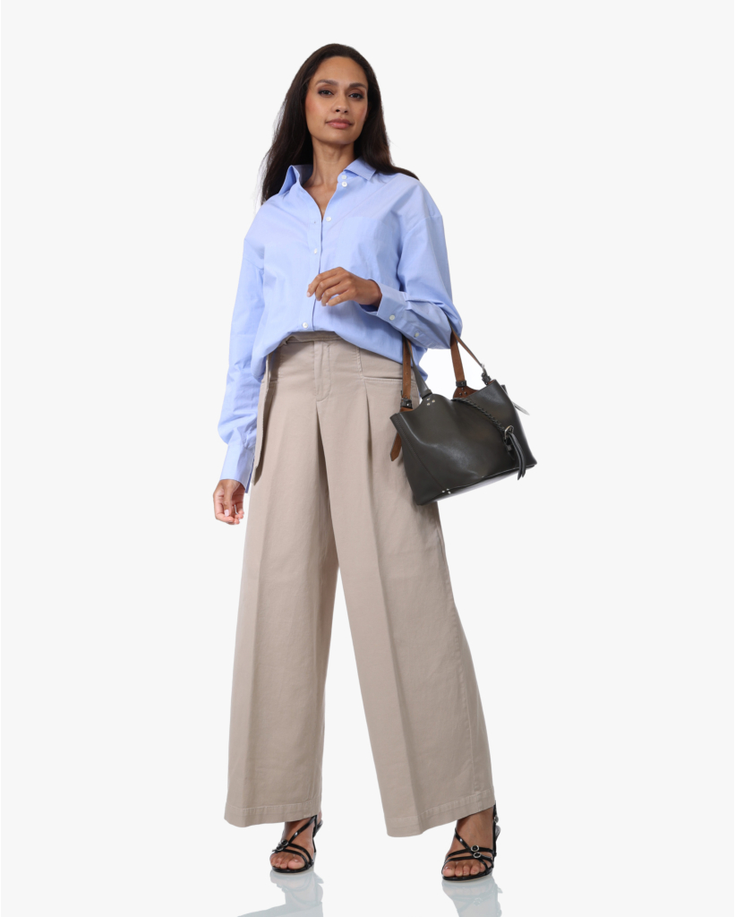 Wes Wijde Pantalon met Ceintuur Clay Beige