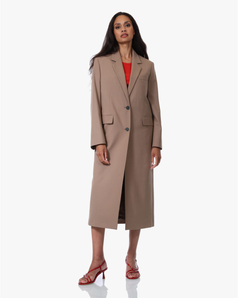 Wolmix Lange Blazer Hazel Beige
