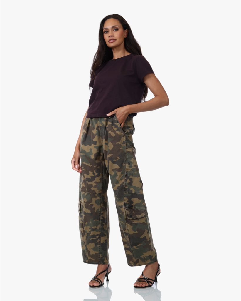Adine Shrunken Katoenen T-shirt Eggplant