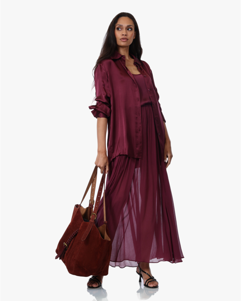 Sheer Maxi Rok Fig