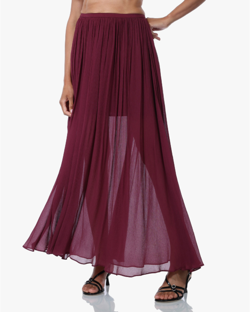 Sheer Maxi Rok Fig