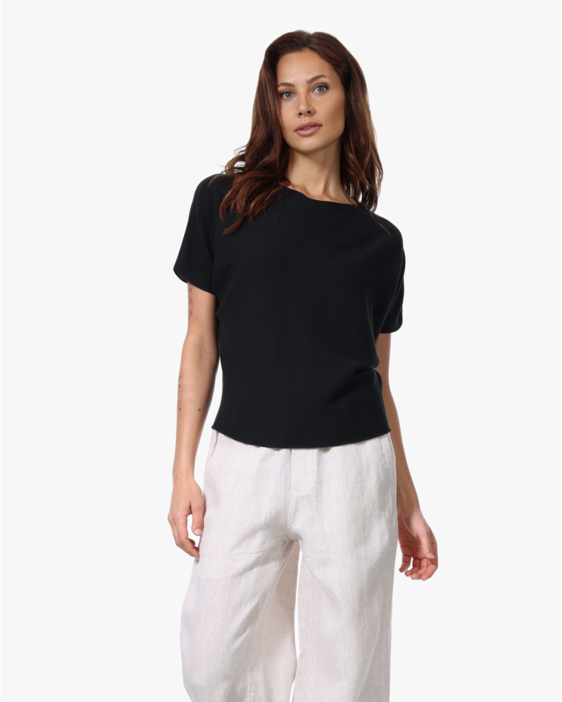 Katoenen Korte Mouwen Trui Core Black