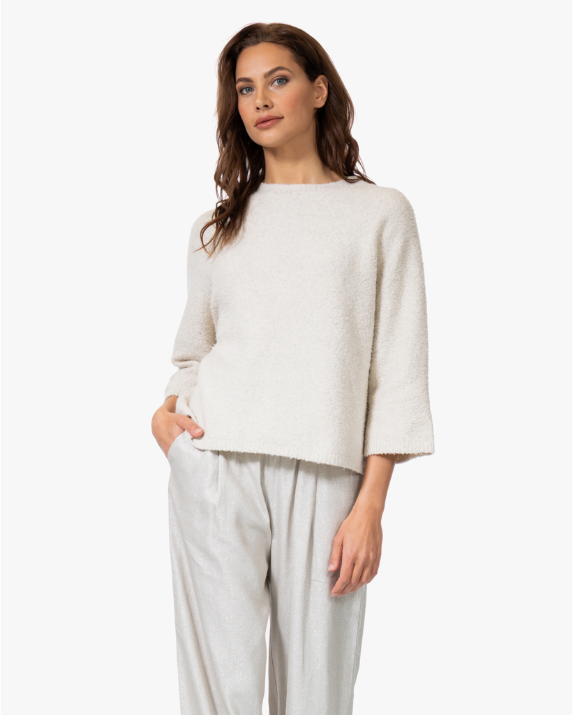Bouclé Katoenmix Trui Silver Line