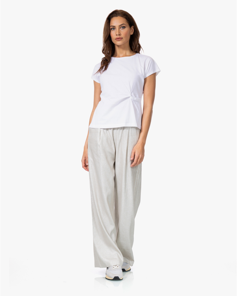 T-shirt met Twist Detail Wit