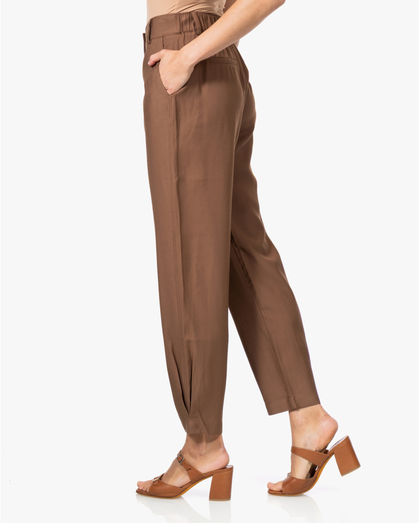 Viscose Twill Pantalon Tobacco