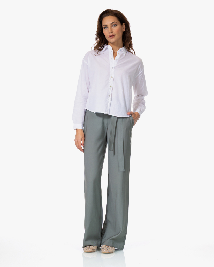 Katoen Voile Blouse Wit