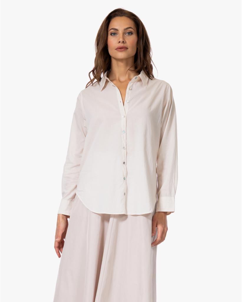 Voile Katoen Blouse Soft Dune