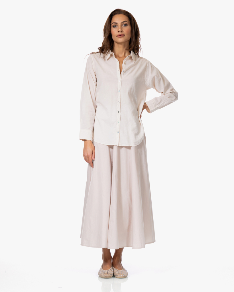 Voile Katoen Blouse Soft Dune