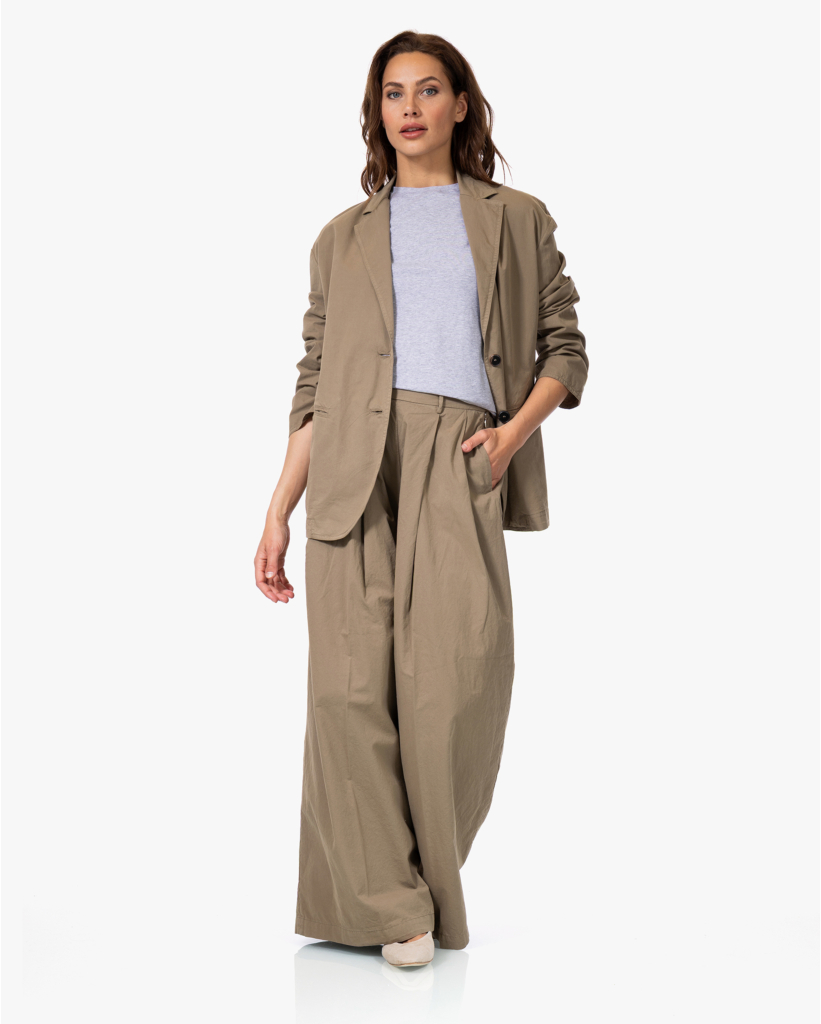 Katoenen Blazer Camel 