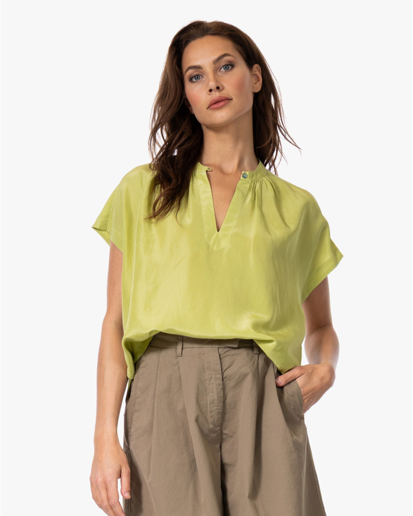 Zijden Blouse Kiwi