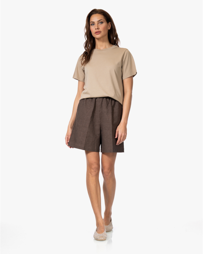 Katoenen T-shirt Beige