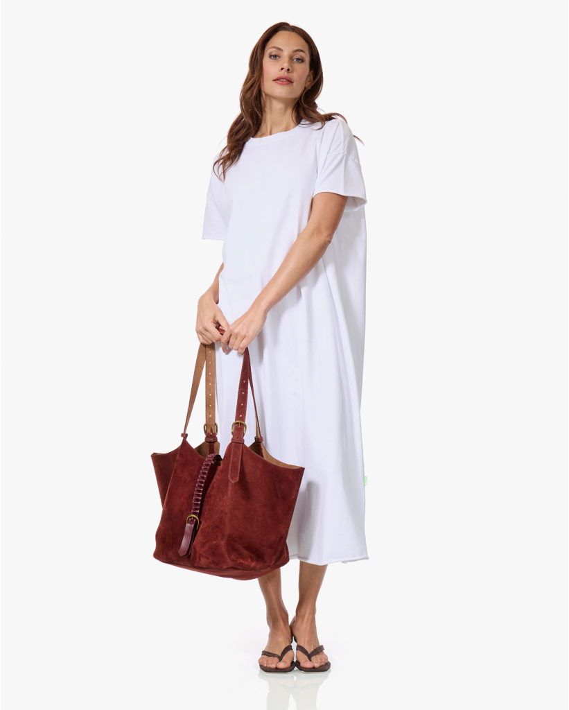 Gigi Maxi T-shirt Jurk Wit