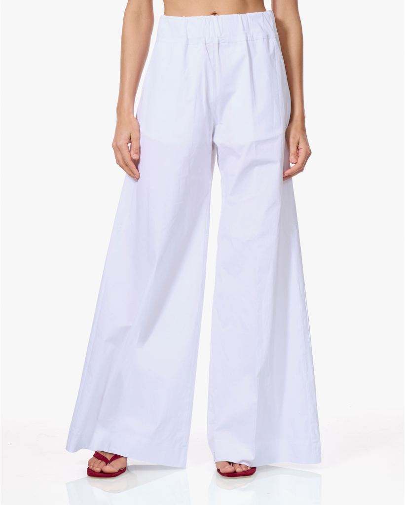 Super Woody Poplin Broek Wit