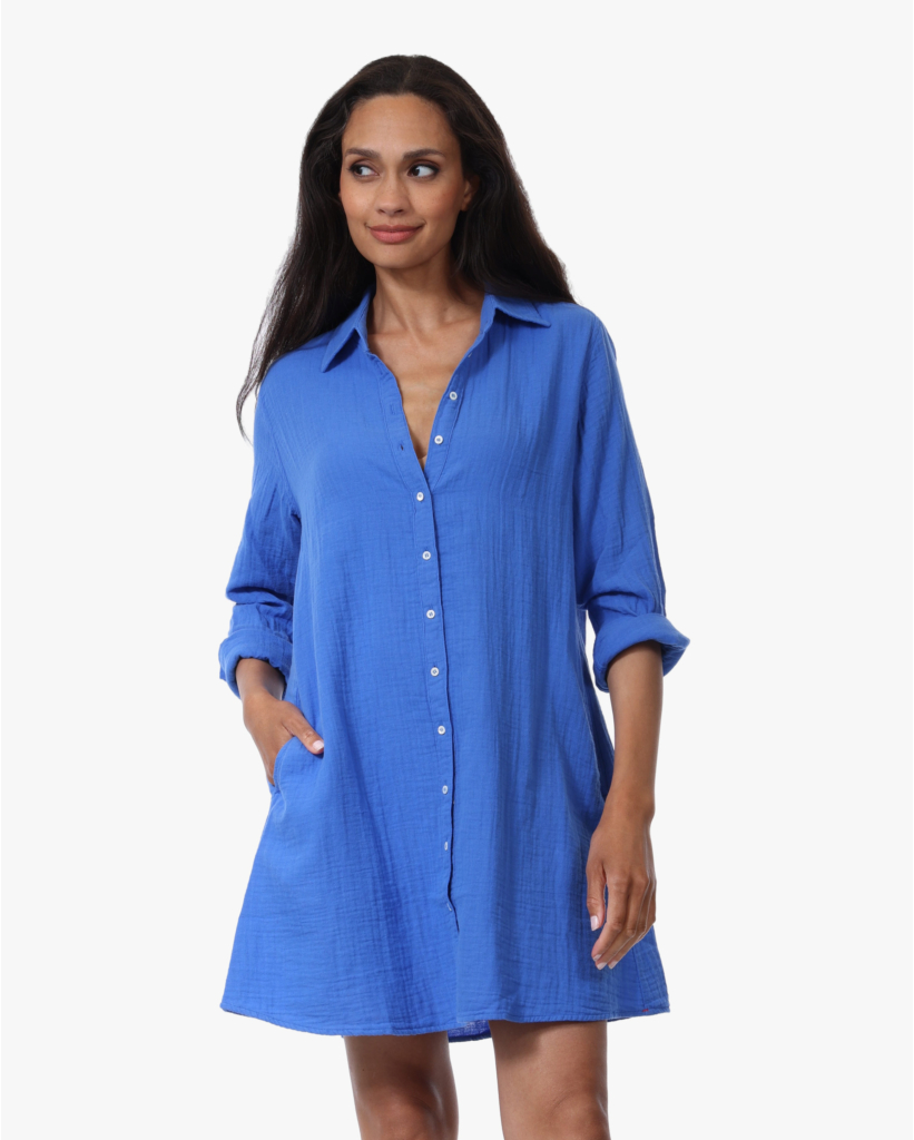 Bobby Mini Crinkle Blousejurk Nautical Blue