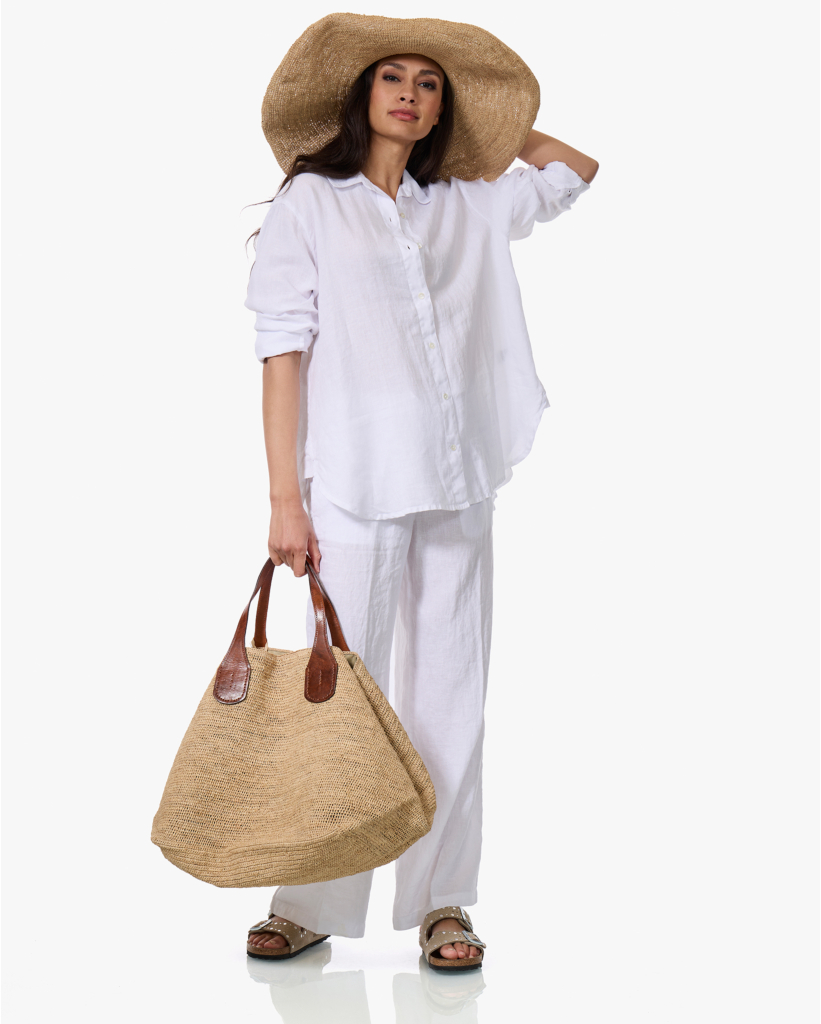Oversized Linnen Blouse Wit