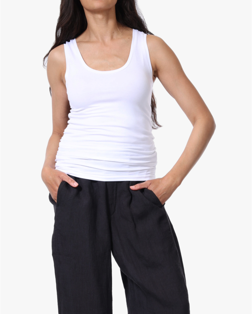 Soft Touch U-hals Top Wit