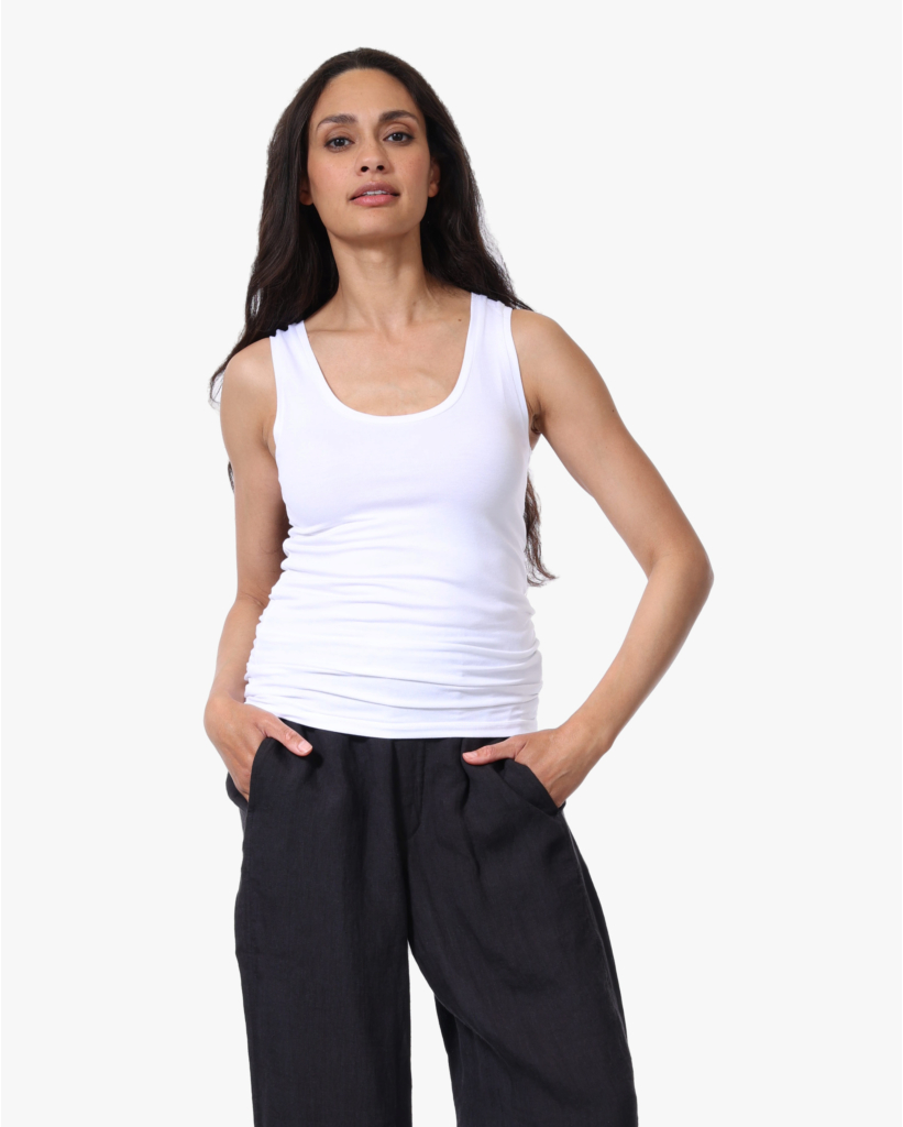Soft Touch U-hals Top Wit