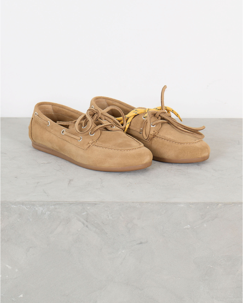 Boat Loafer Brushed Suède Beige