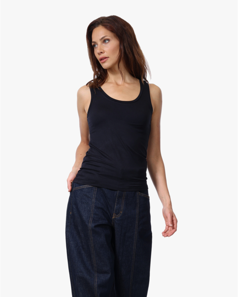 Soft Touch U-hals Top Marine