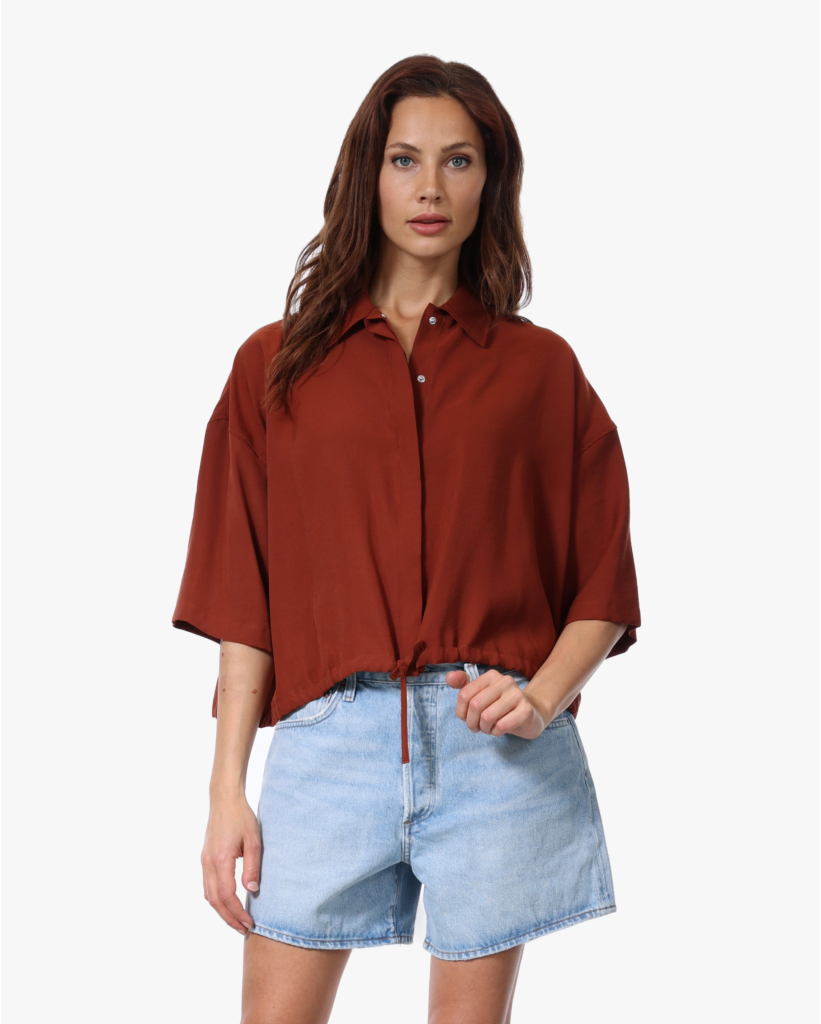 Lainay Korte Mouw Blouse Roest 