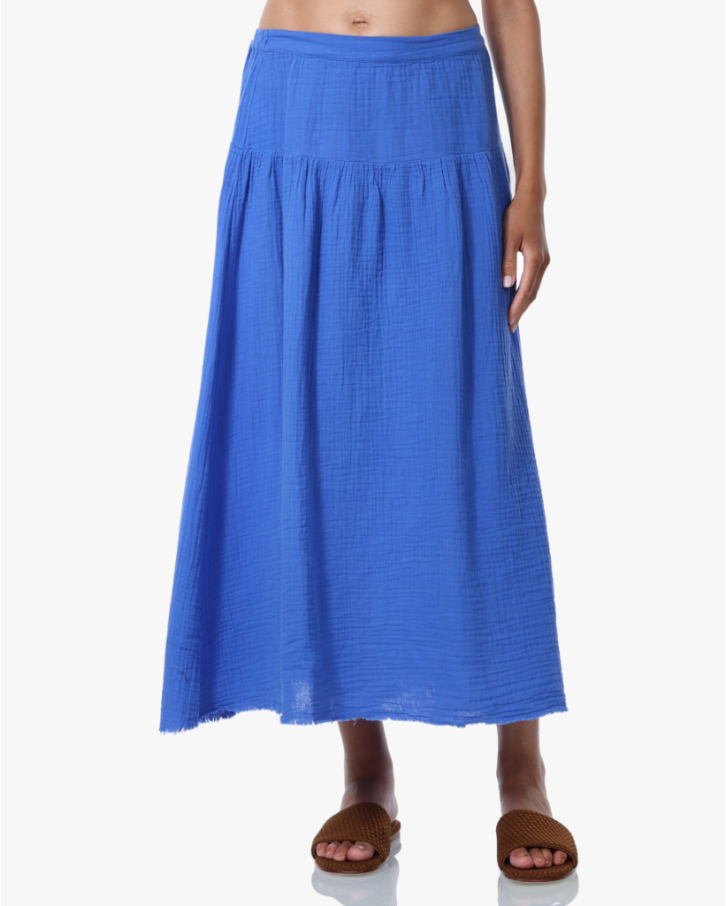 Evelyn Crinkle Maxi Rok Nautical Blue
