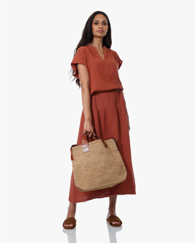 Kane Crinkle Mouwloze Blouse Picante