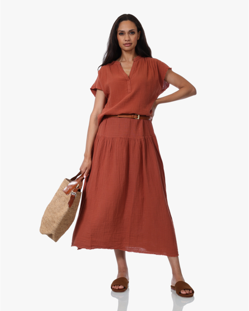 Evelyn Crinkle Maxi Rok Picante