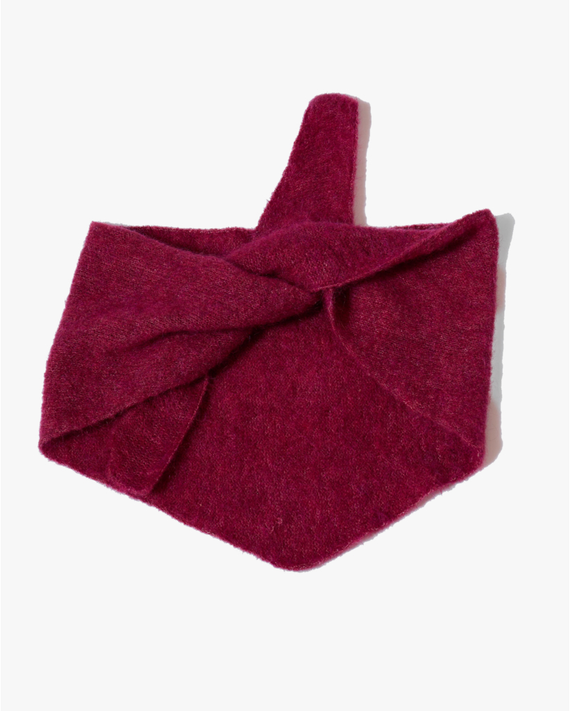 Mohairblend Bandana Sjaal Soft Cherry
