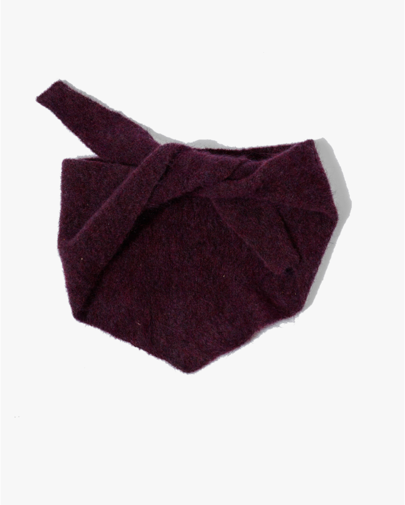 Mohairblend Bandana Sjaal Grape