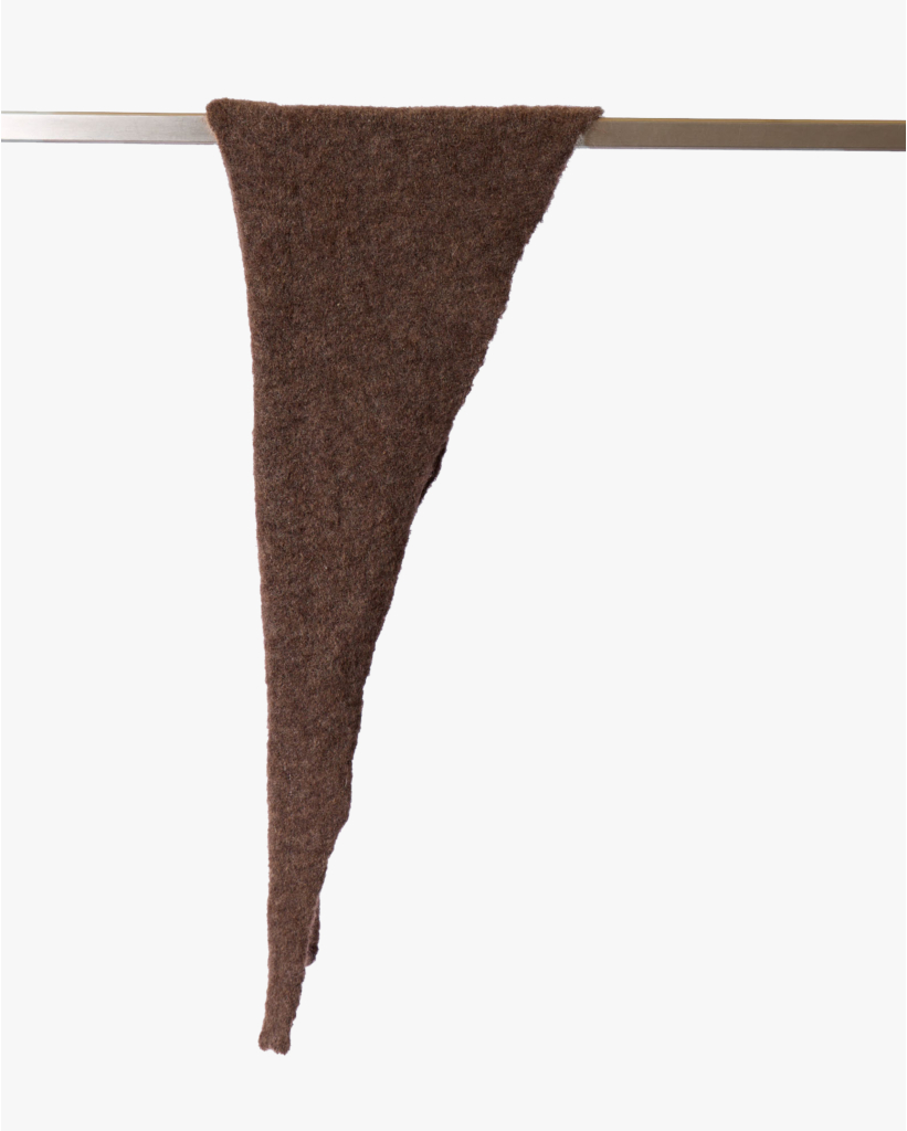 Mohairblend Bandana Sjaal Dark Mink