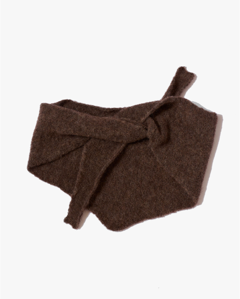 Mohairblend Bandana Sjaal Dark Mink