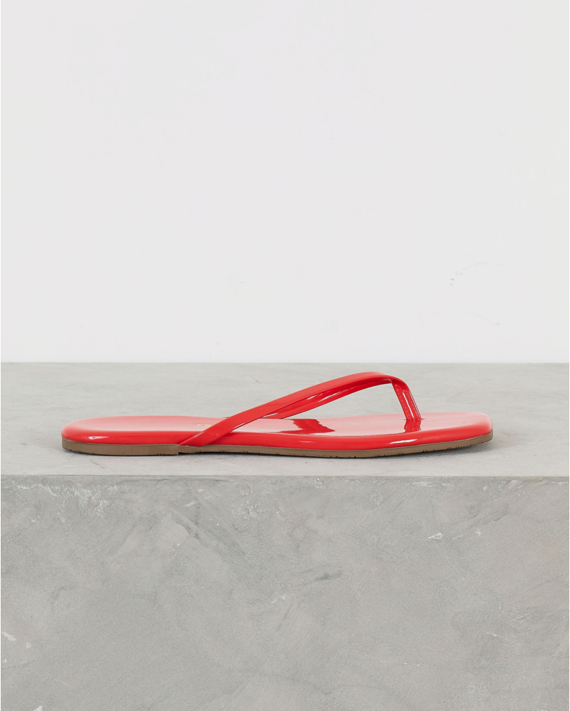 Square Toe Lily Red Gloss