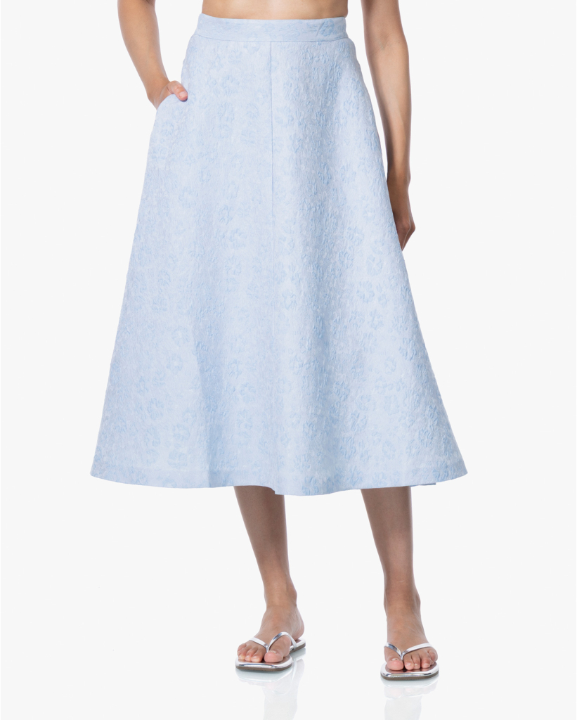Saya Wijde Midi Rok Kentucky Blue