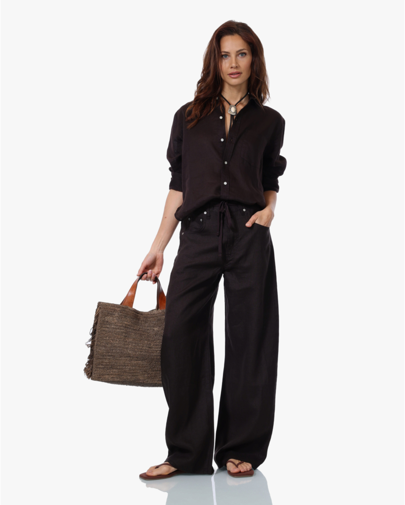 Brynn Drawstring Pantalon Chocolate