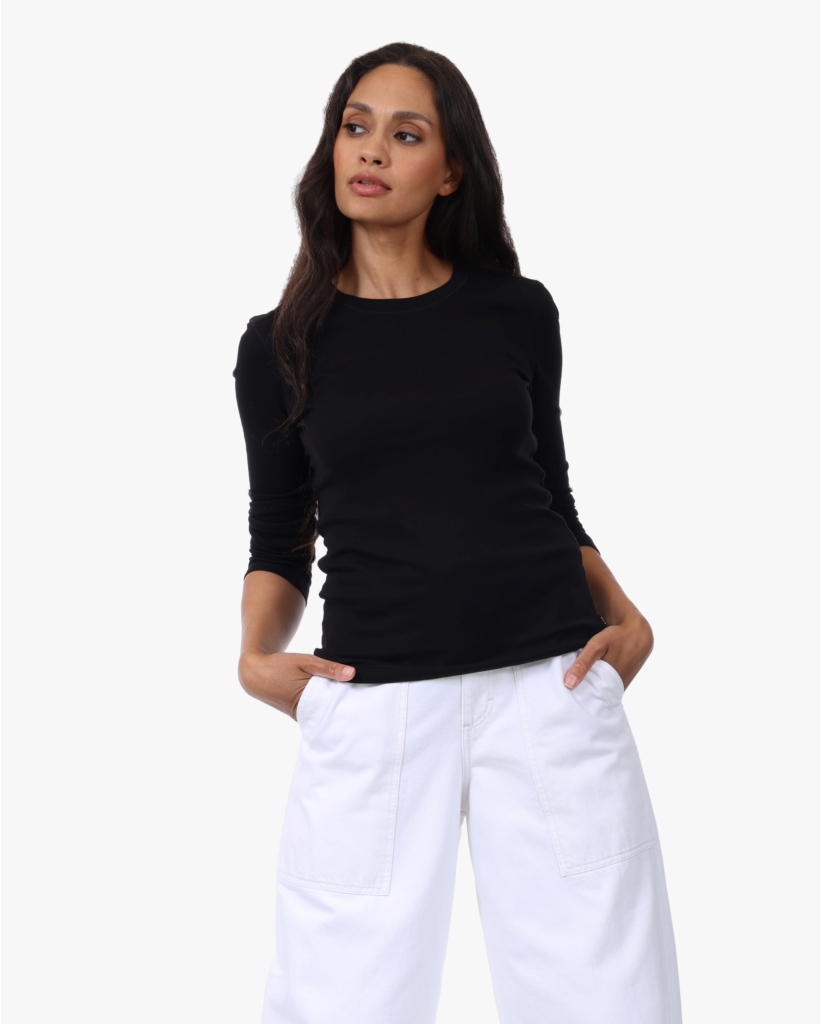 Longsleeve Ronde Hals Zwart