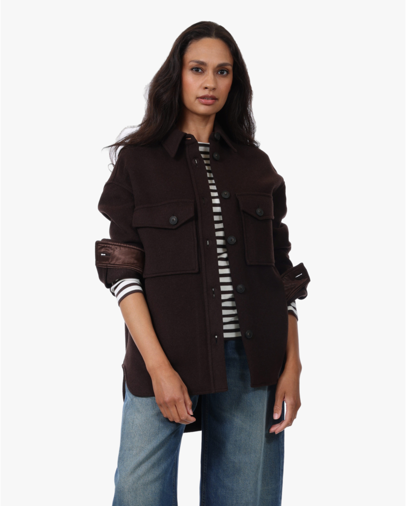 Wolmix Overshirt Mahogany Brown