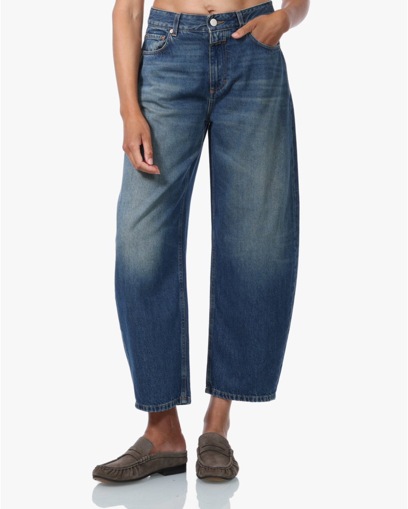 Jazzie Barrel Jeans Donkerblauw L32