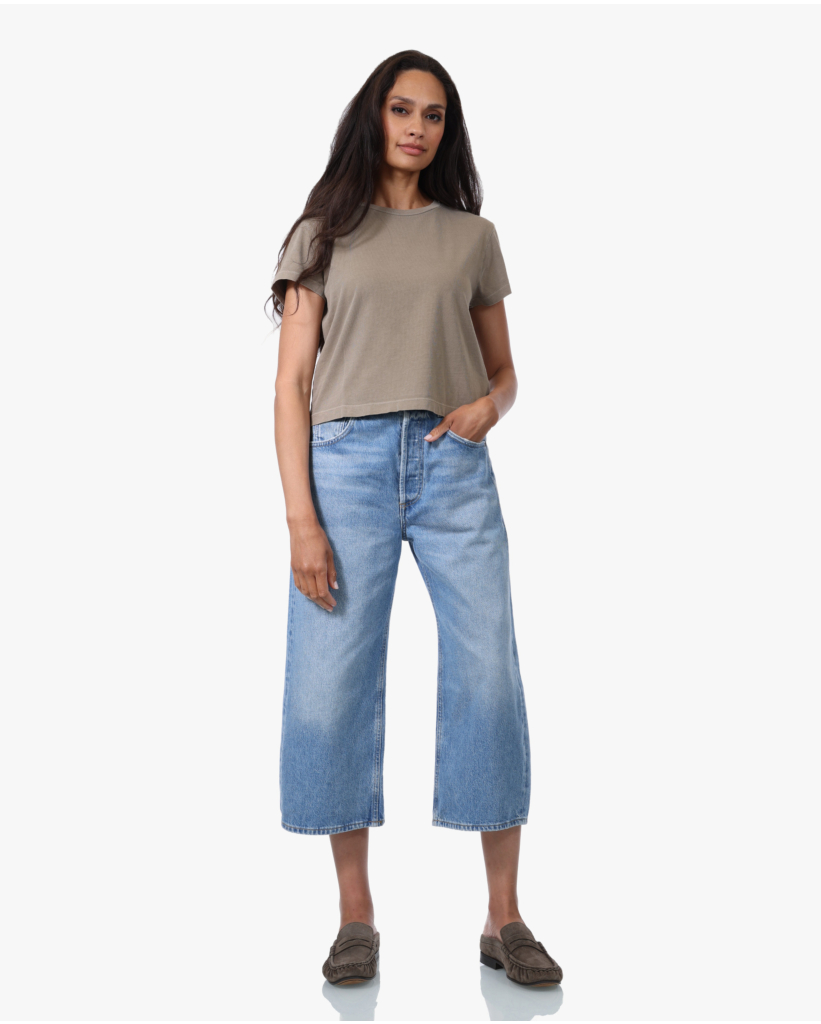 Adine Shrunken T-shirt Trail Brown Grey