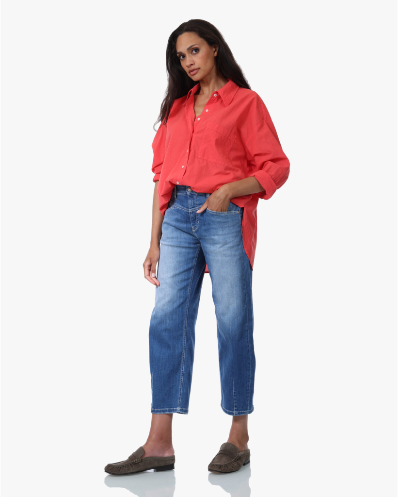 Sydney Katoenen Blouse Red Sky