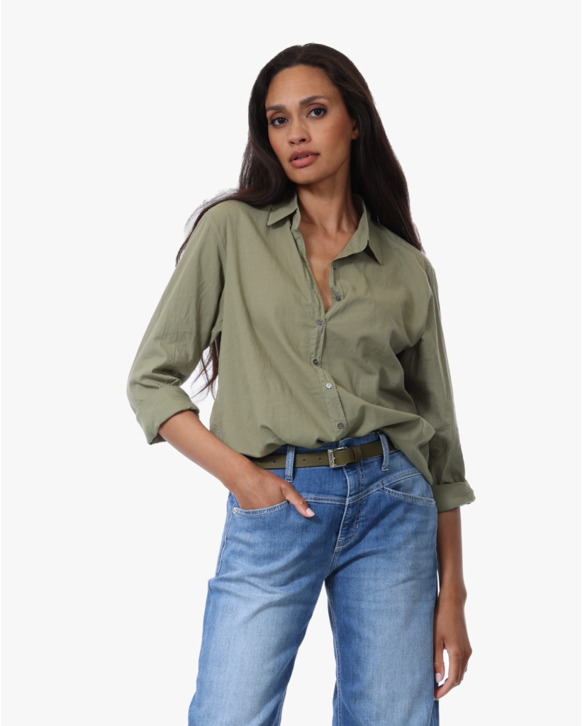 Beau Katoenen Blouse Dark Seagrass