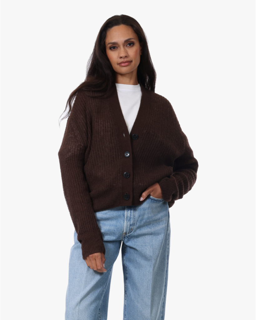 Alpacawolmix Vest Mahogany Brown