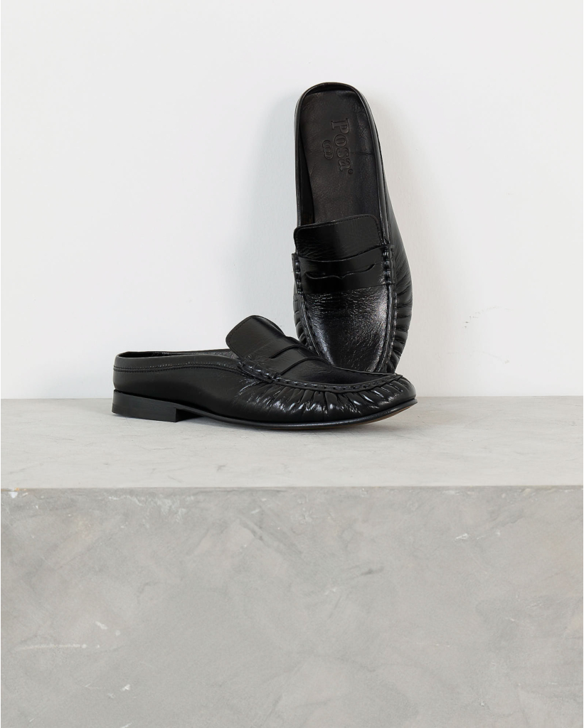 Penny Loafer Wrinkle Zwart