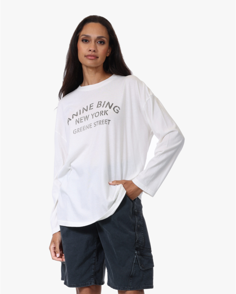 Ivan Longsleeve met Print Ivory