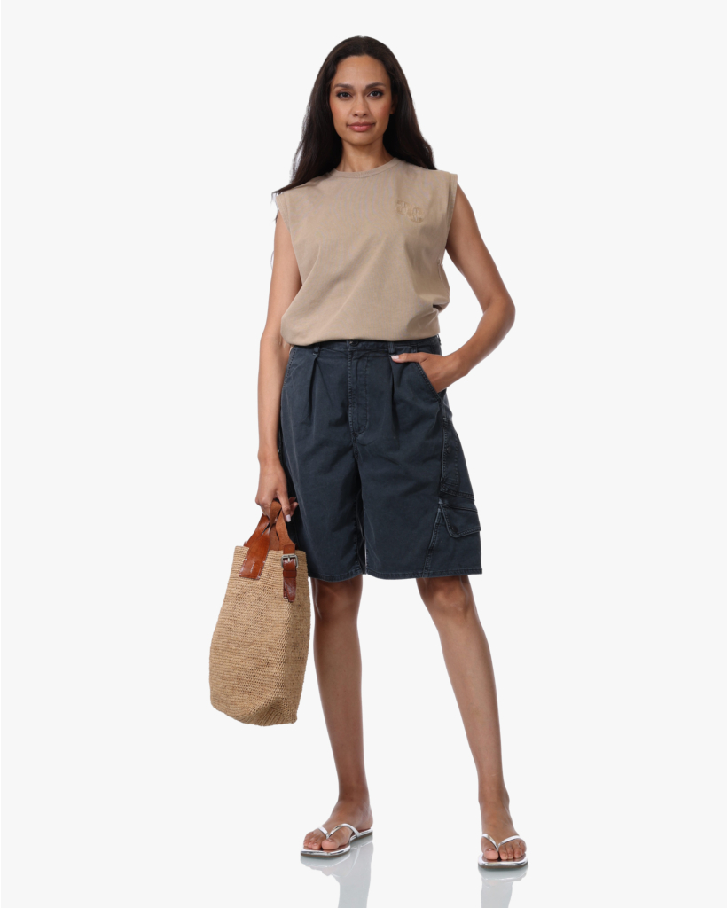 Kill Mouwloos T-shirt met Logo Beige