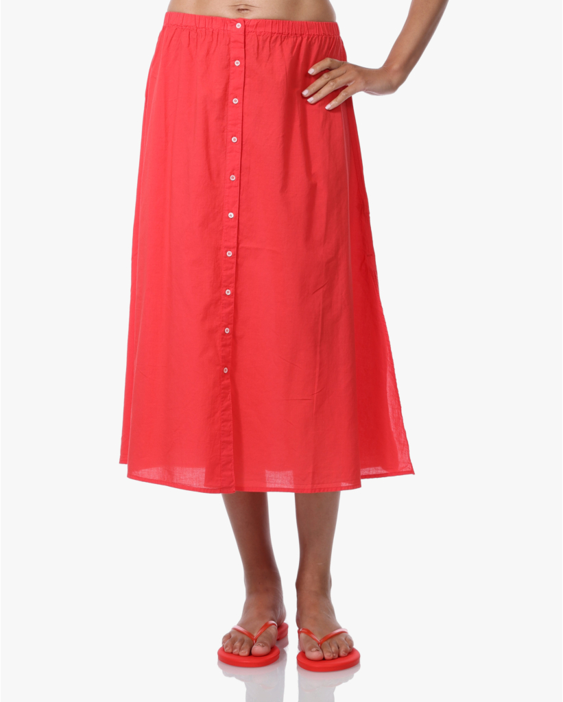 Scarlett Lightweight Midi Rok Red Sky