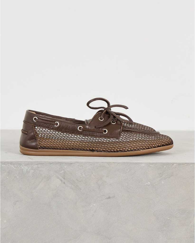 Boat Loafer Mesh Bruin
